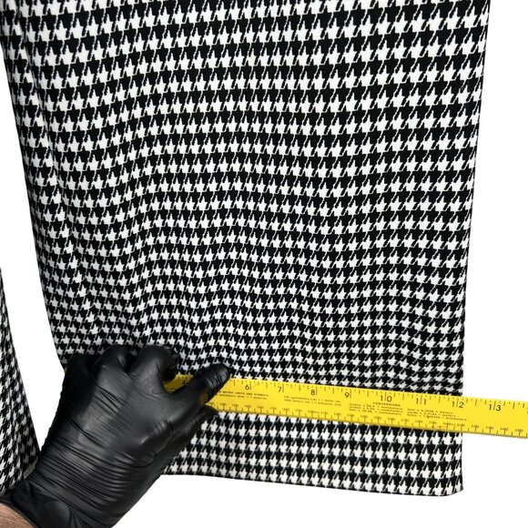 Women 12 Houndstooth Wide Leg Jumpsuit Pockets Stretch By Shelby & Palmer Office - Picture 9 of 16